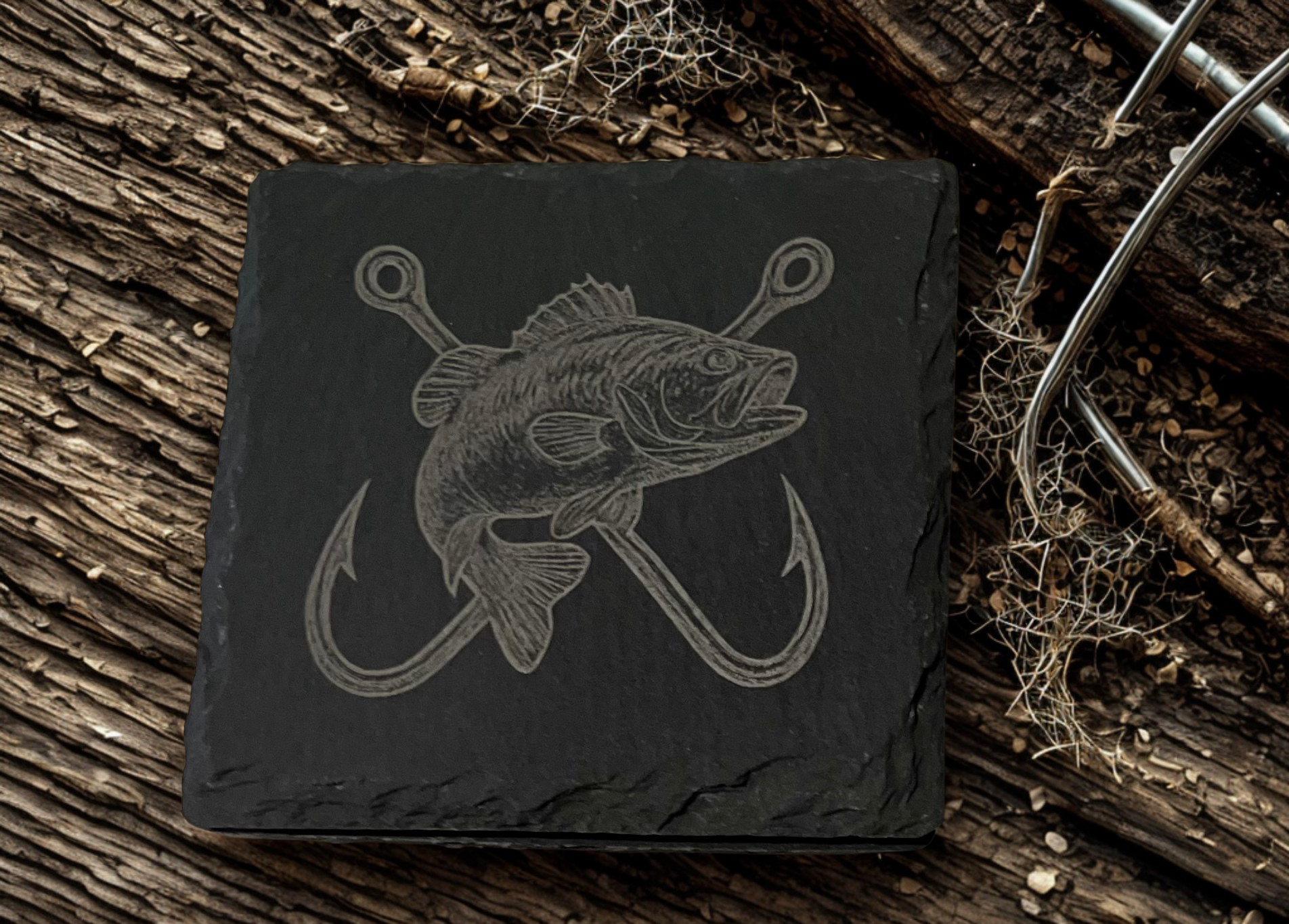 Bass Coaster With Hooks