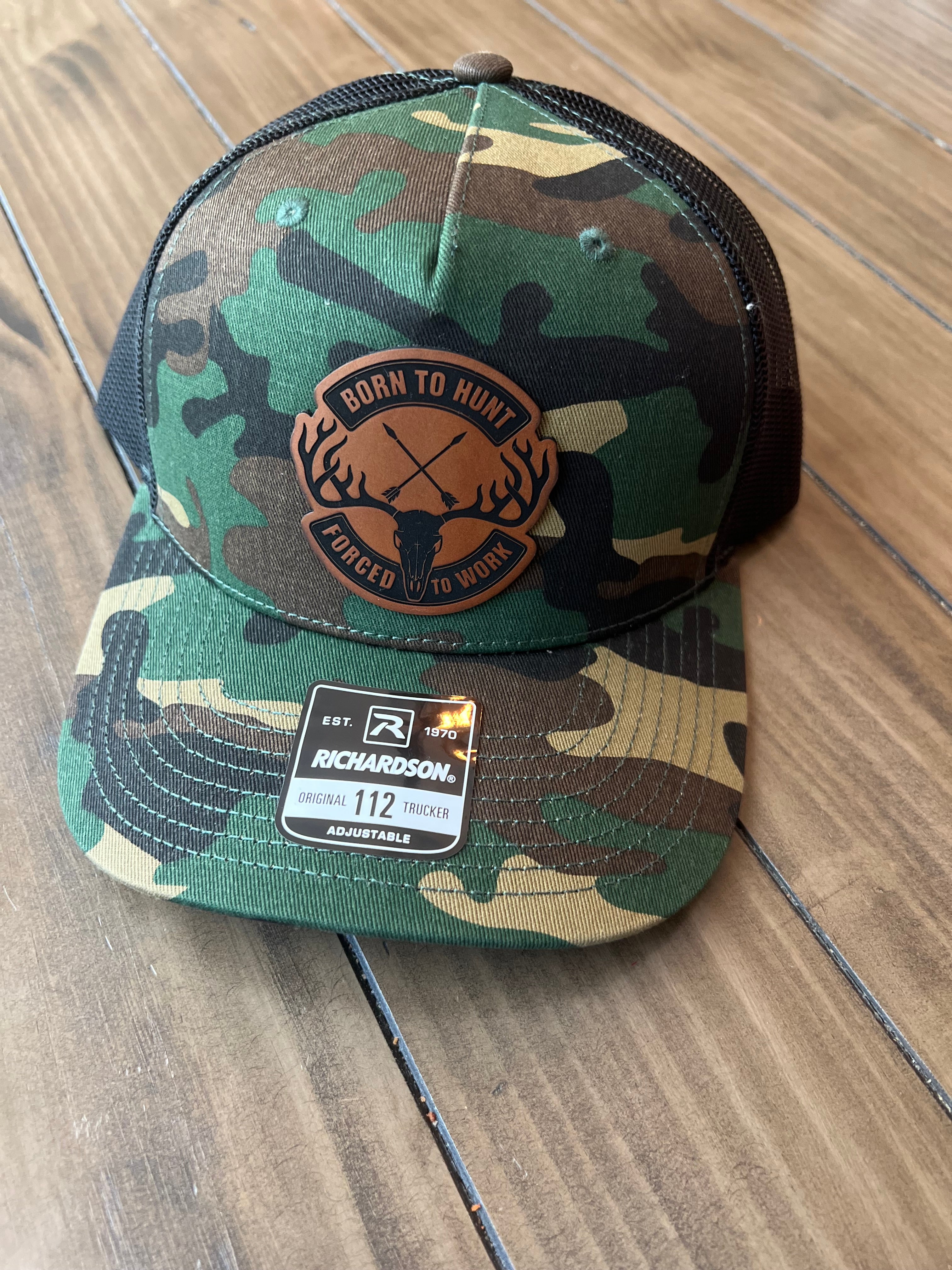 Green Camo / Black with Born to hunt patch