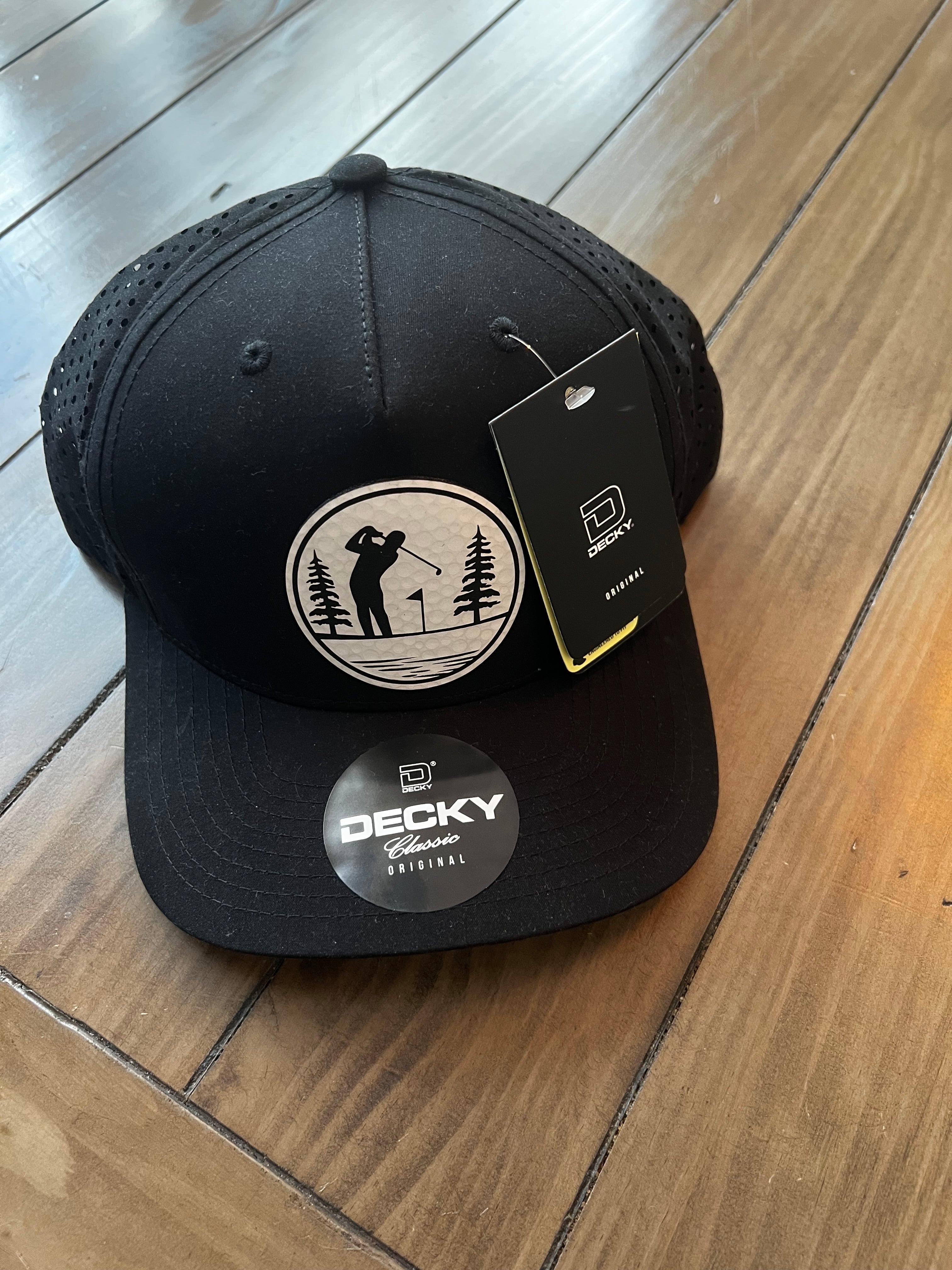 Black Golf ball Decky Hat