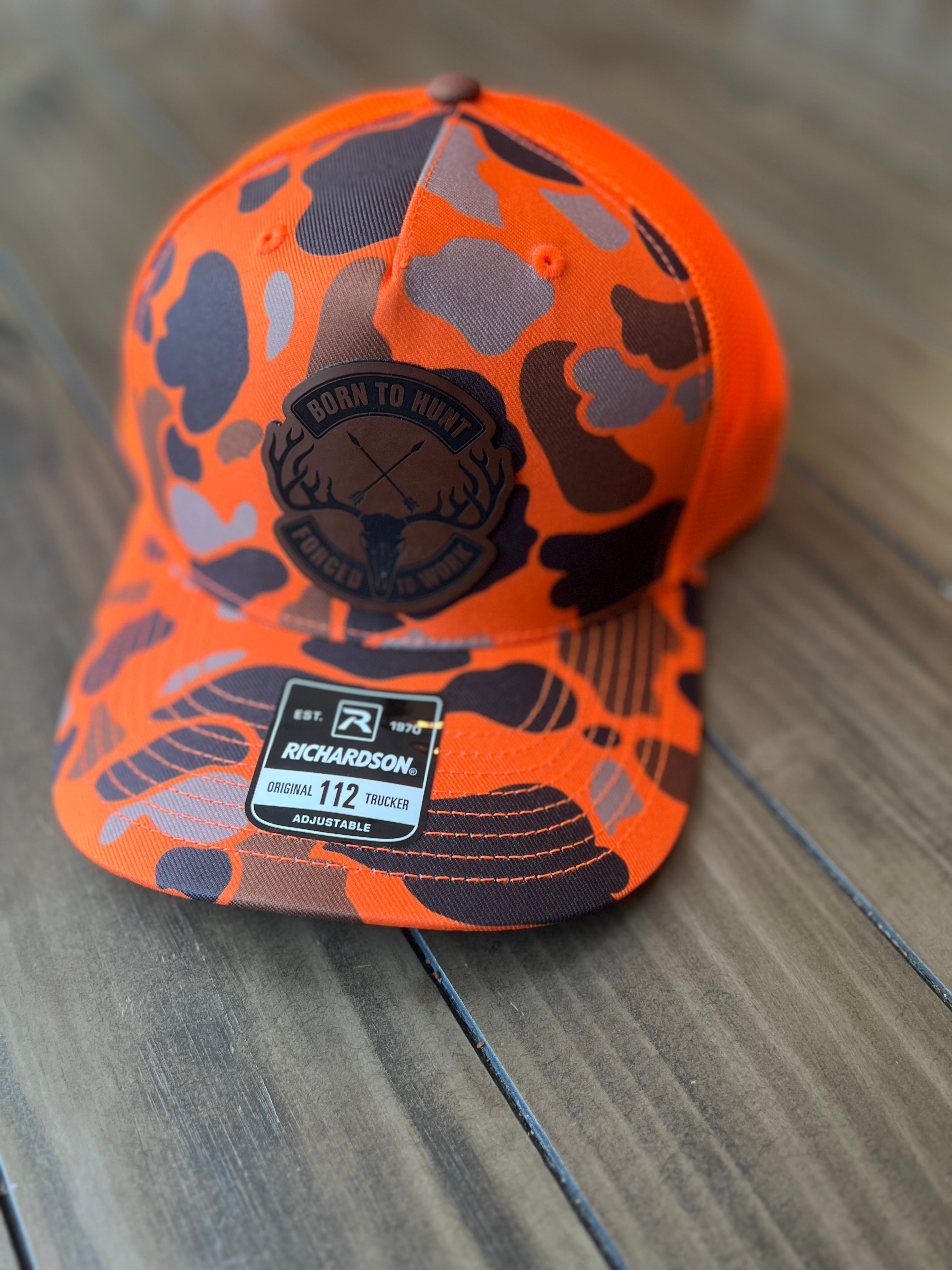 Blaze Orange Duck Camo with Born to Hunt patch