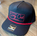 Black 5 panel waterproof with red rope