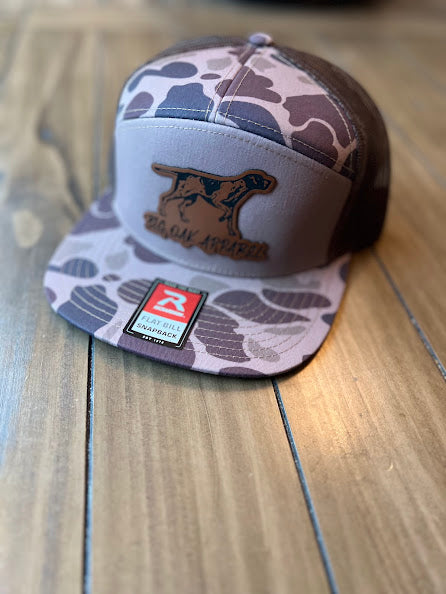BARK DUCK CAMO/BROWN 7 panel with pointer patch